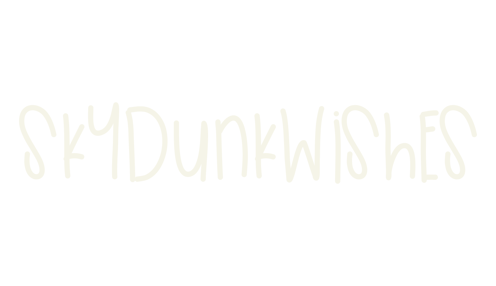 SkyDunkWishes, handwritten font preview