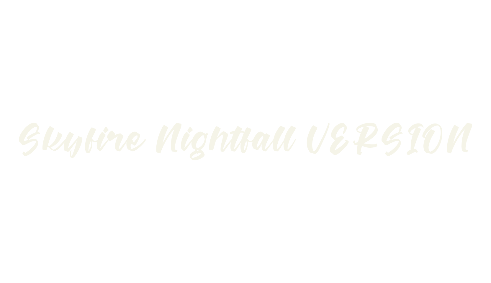 Skyfire Nightfall VERSION, script font preview