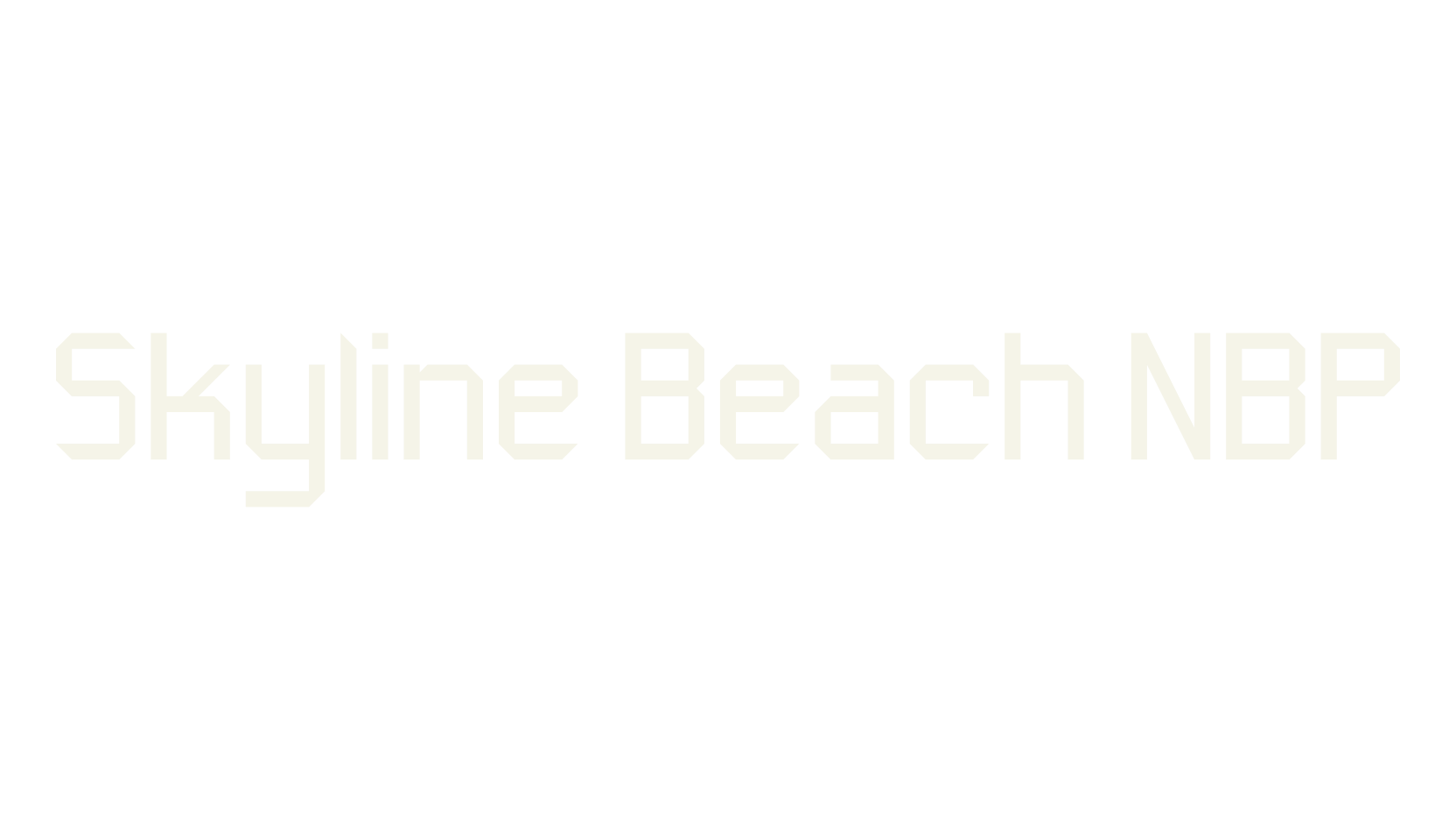 Skyline Beach NBP, russell square font preview