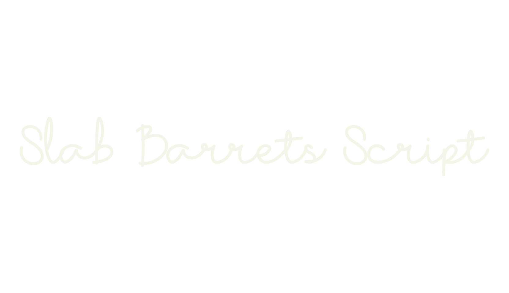 Slab Barrets Script, cursive font preview