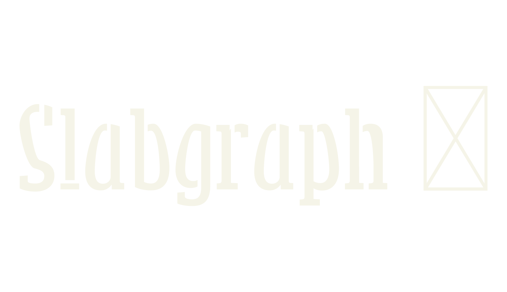 Slabgraph 2, stencil font preview