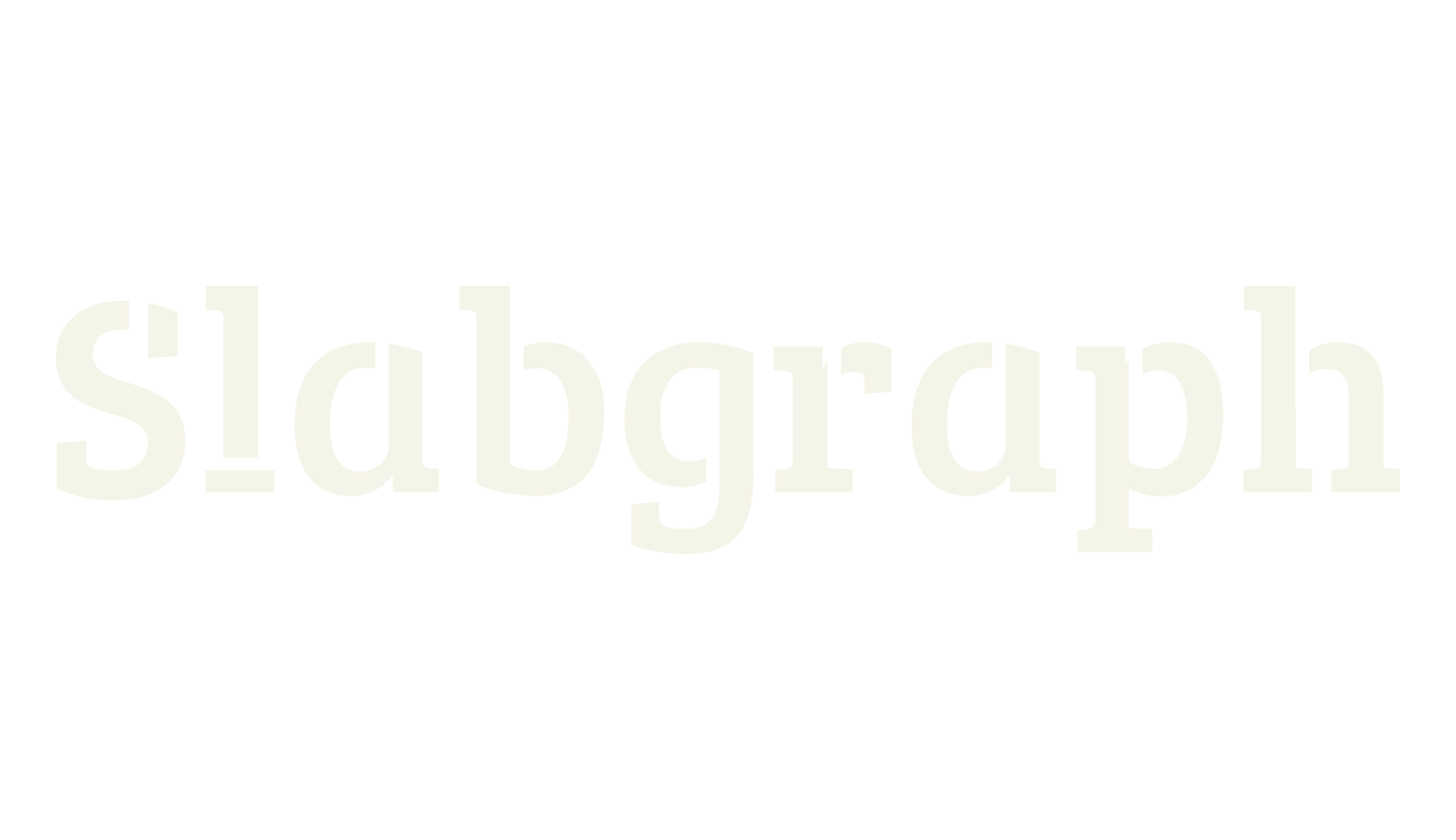 Slabgraph, stencil font preview