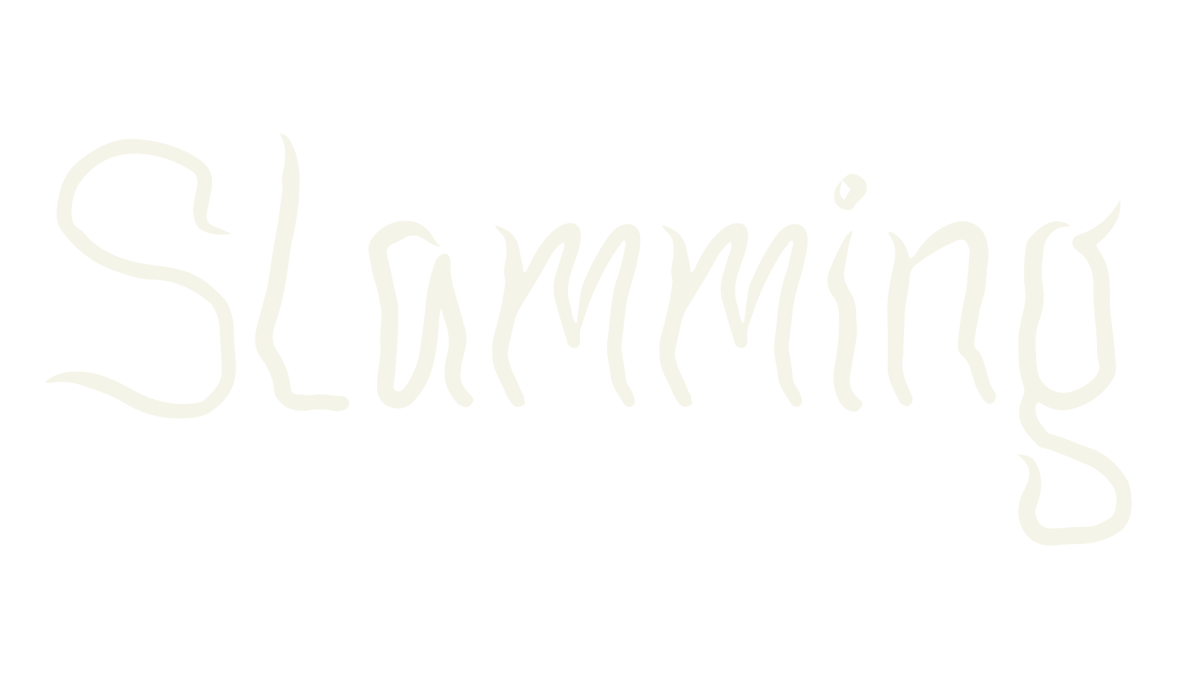 Slamming, script font preview