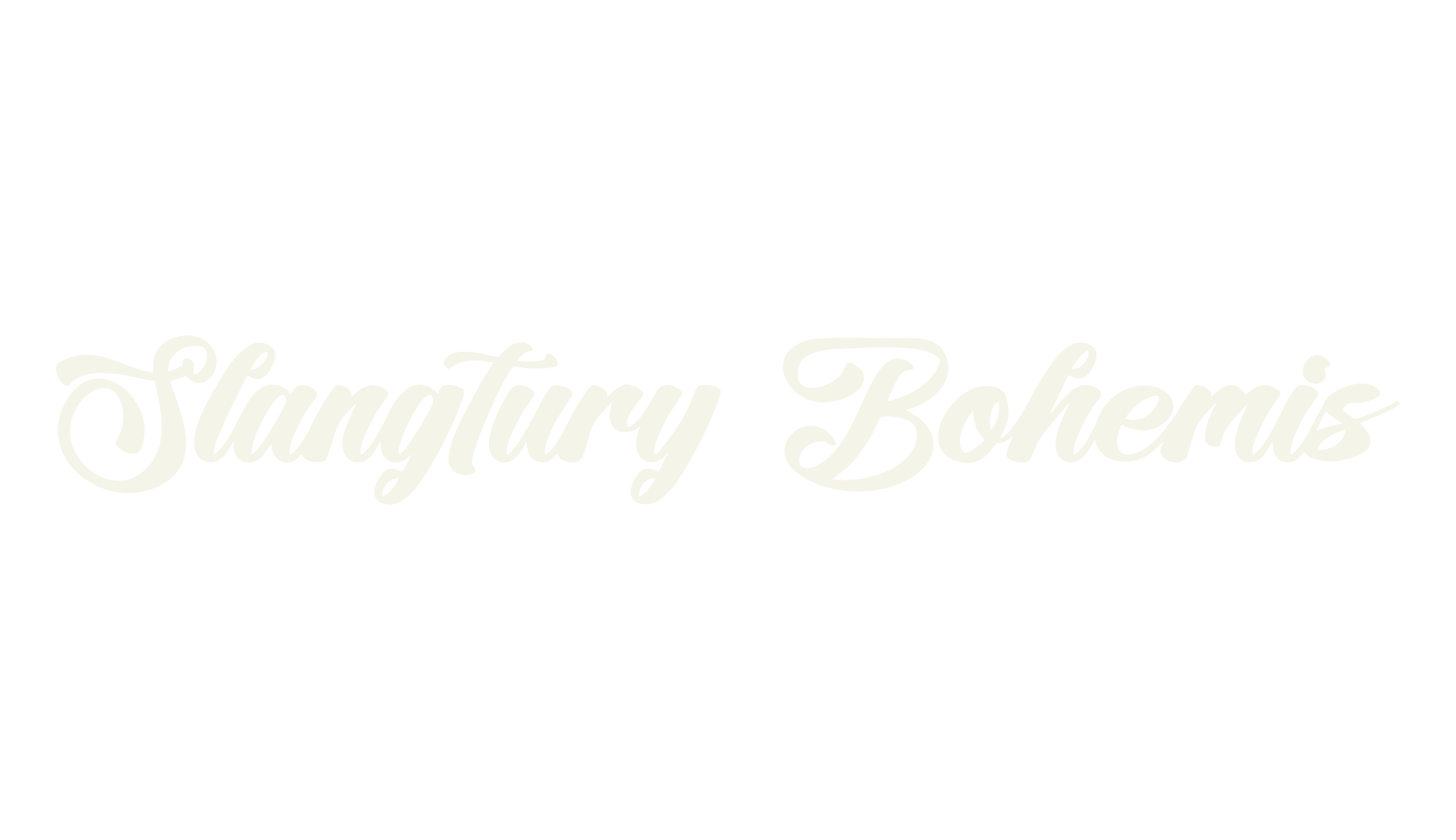Slangtury Bohemis, artistic font preview