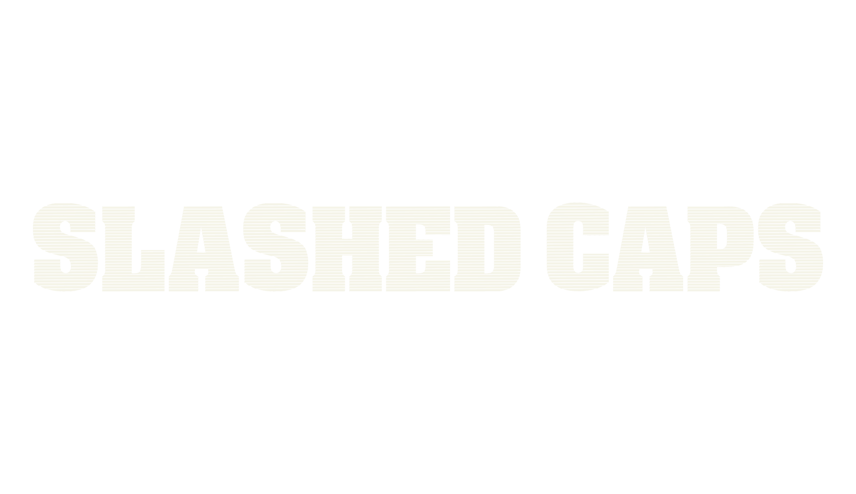 Slashed CAPS, display market font preview