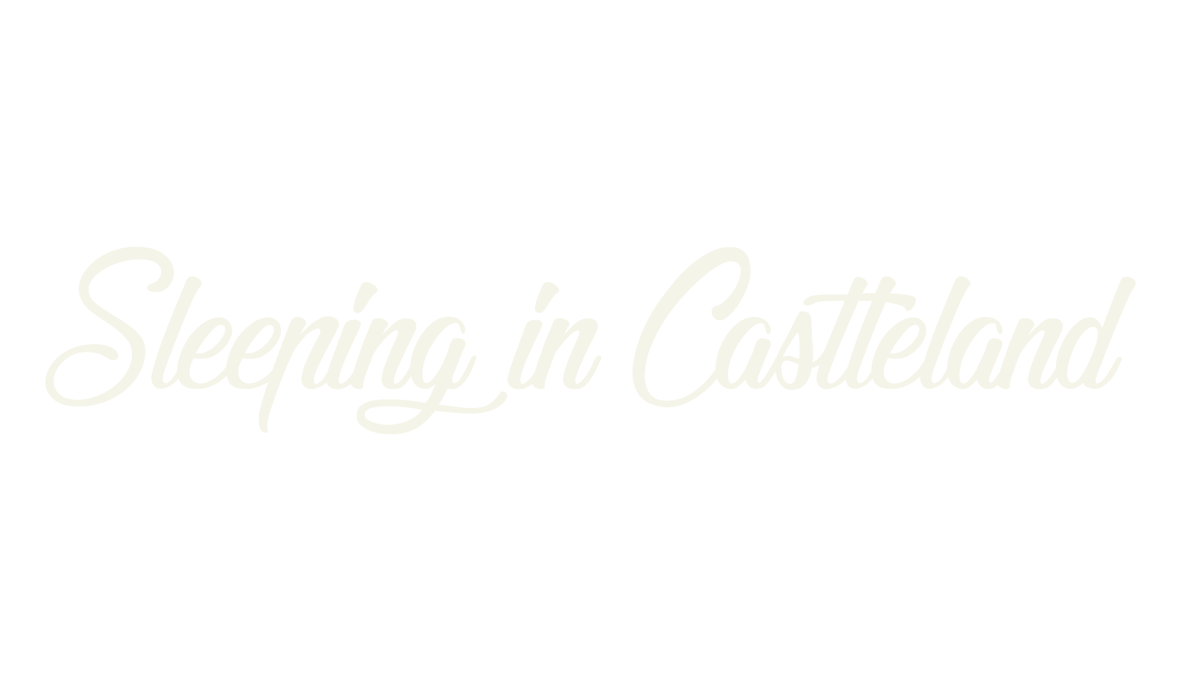 Sleeping in Castleland, joined font preview
