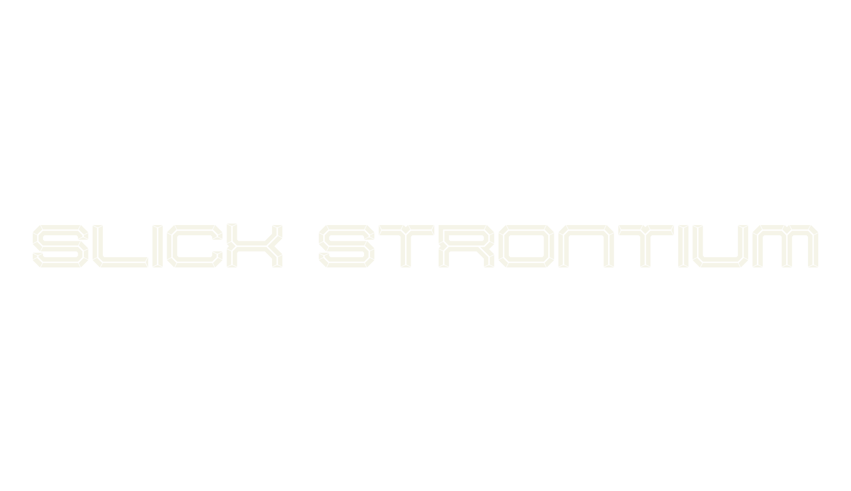 Slick Strontium, futuristic font preview