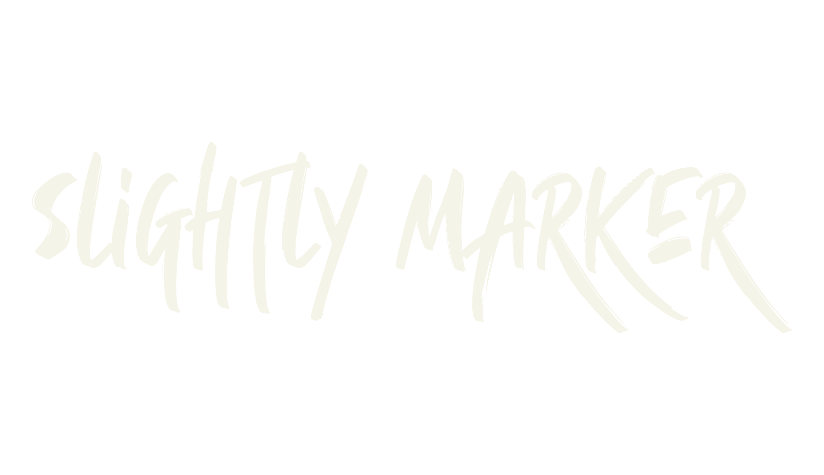 Slightly Marker, brush font preview