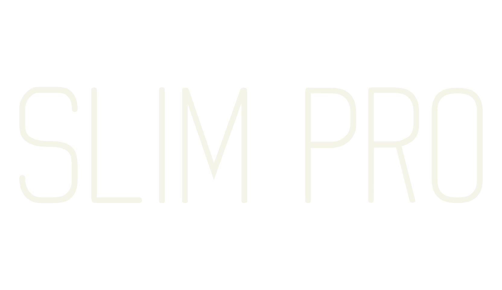 SLIM PRO, simple font preview