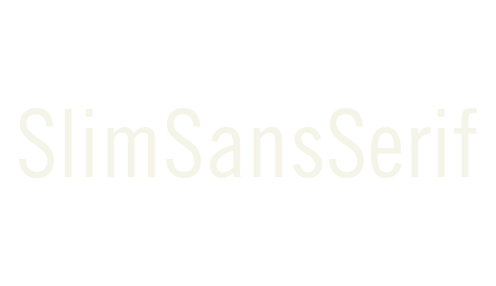 SlimSansSerif, sans font preview