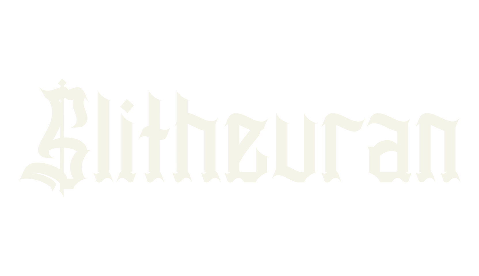 Slithevran, tattoo font preview