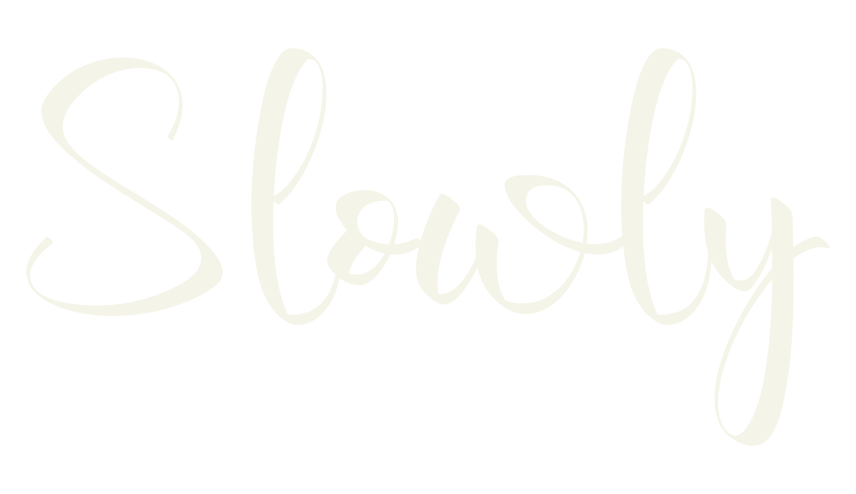 Slowly, cursive font preview