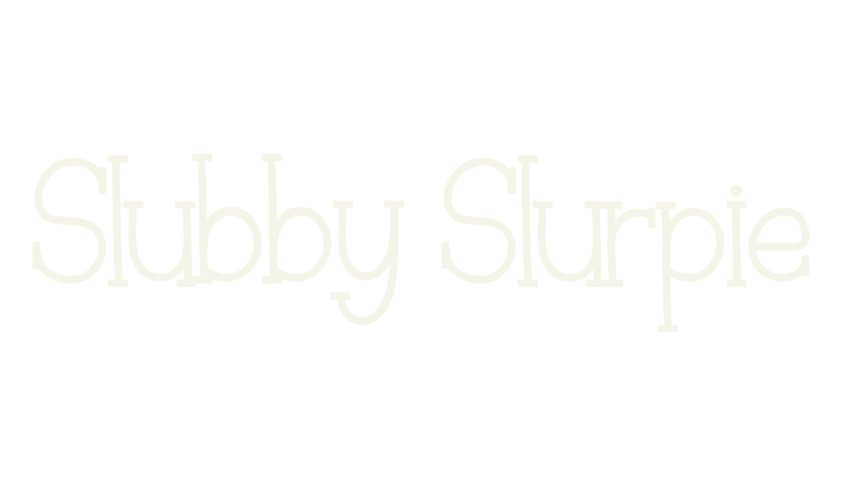 Slubby Slurpie, sans serif font preview