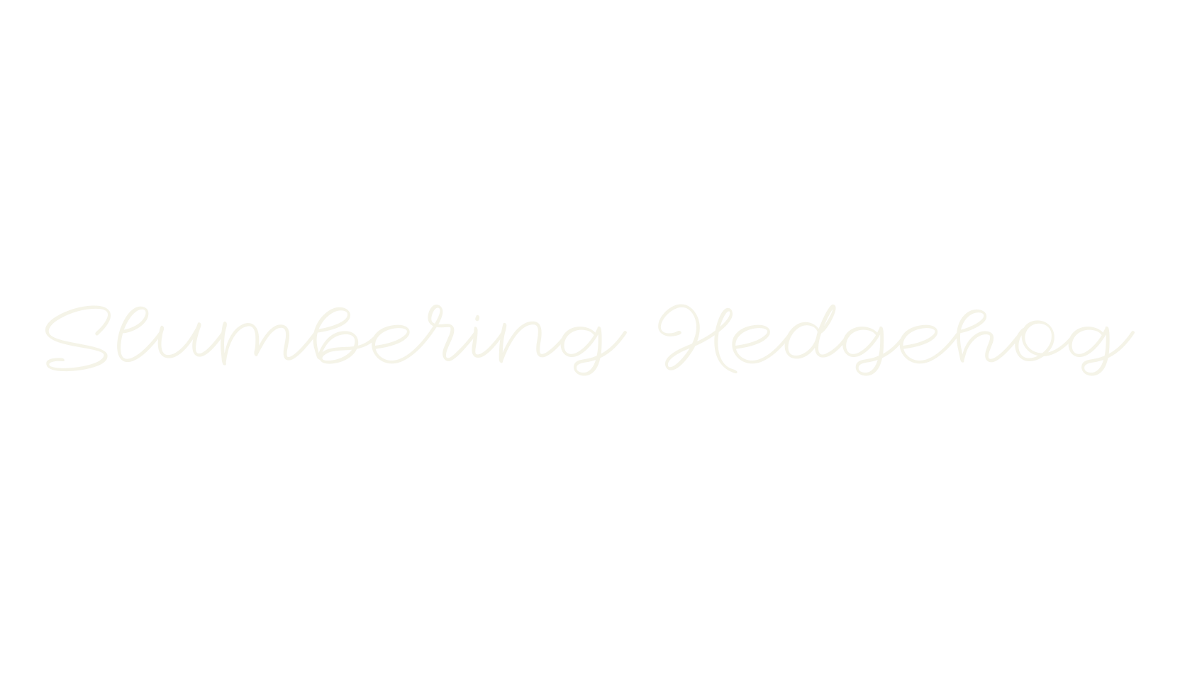 Slumbering Hedgehog, weird font preview