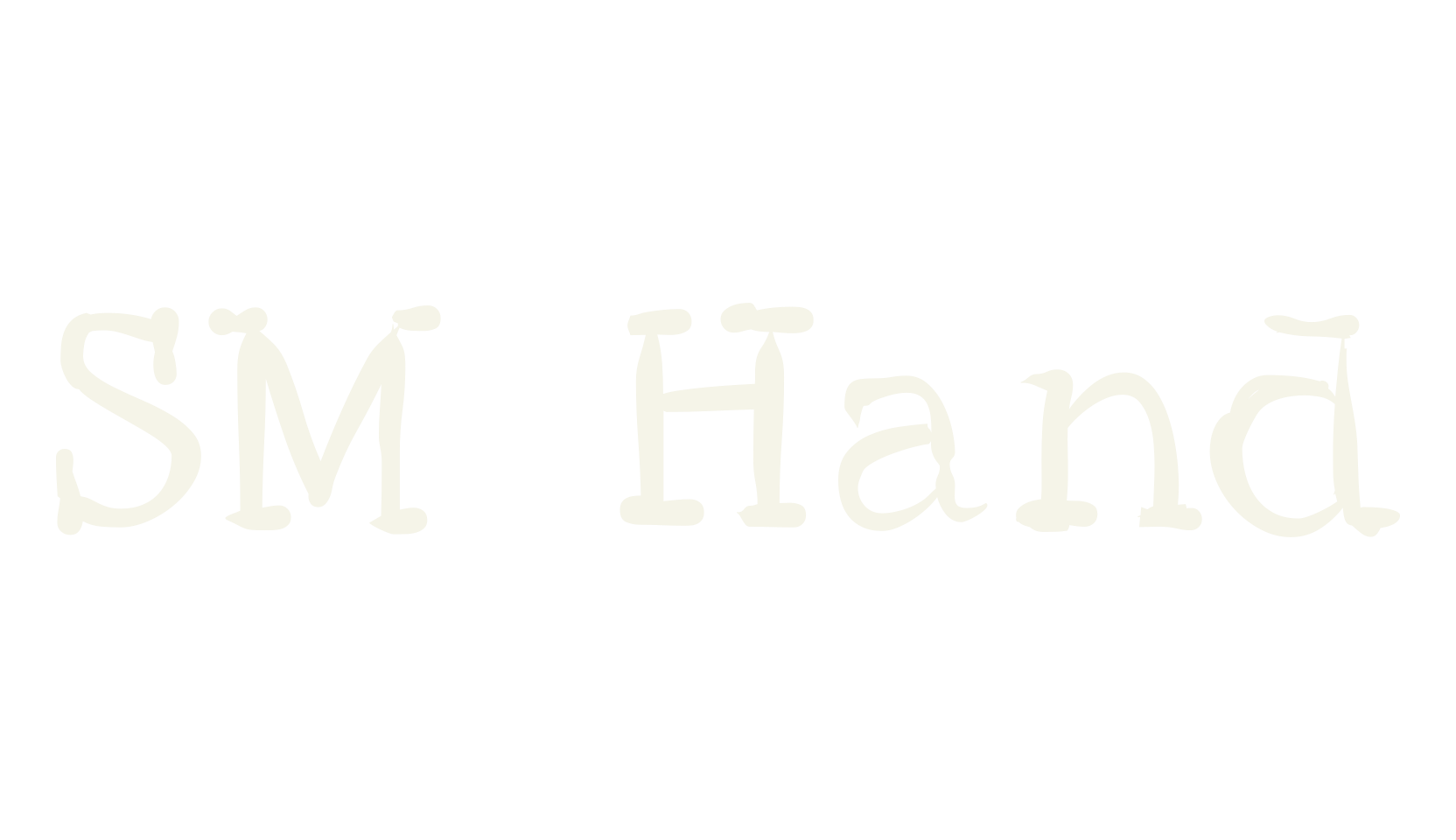 SM Hand, handwritten font preview