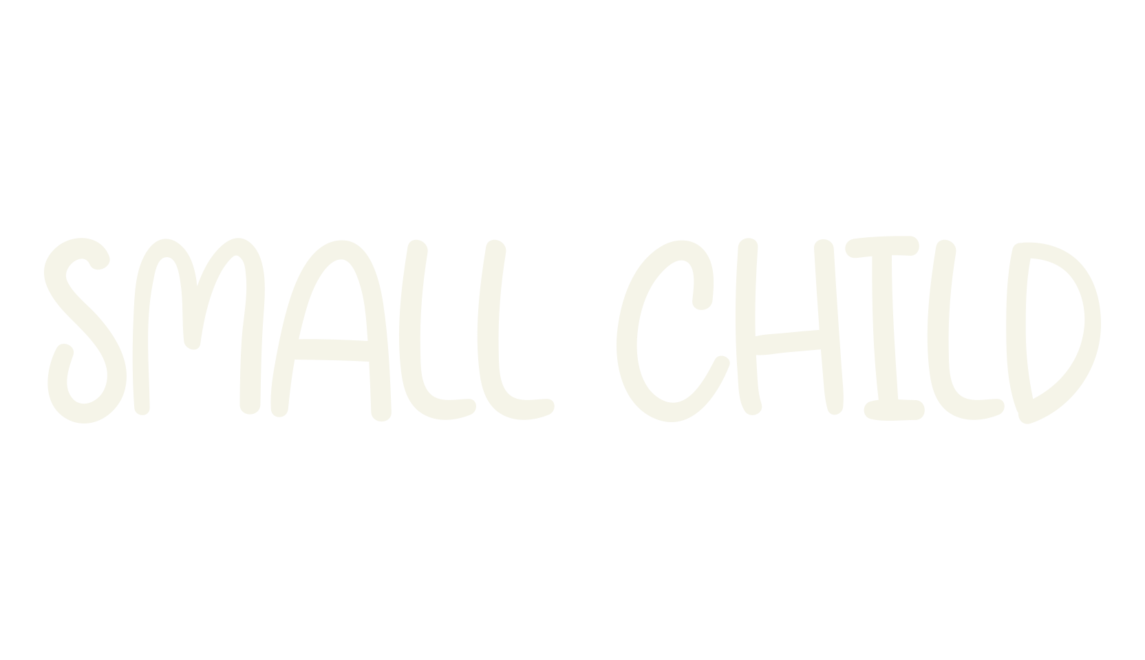 Small Child, handwriting font preview