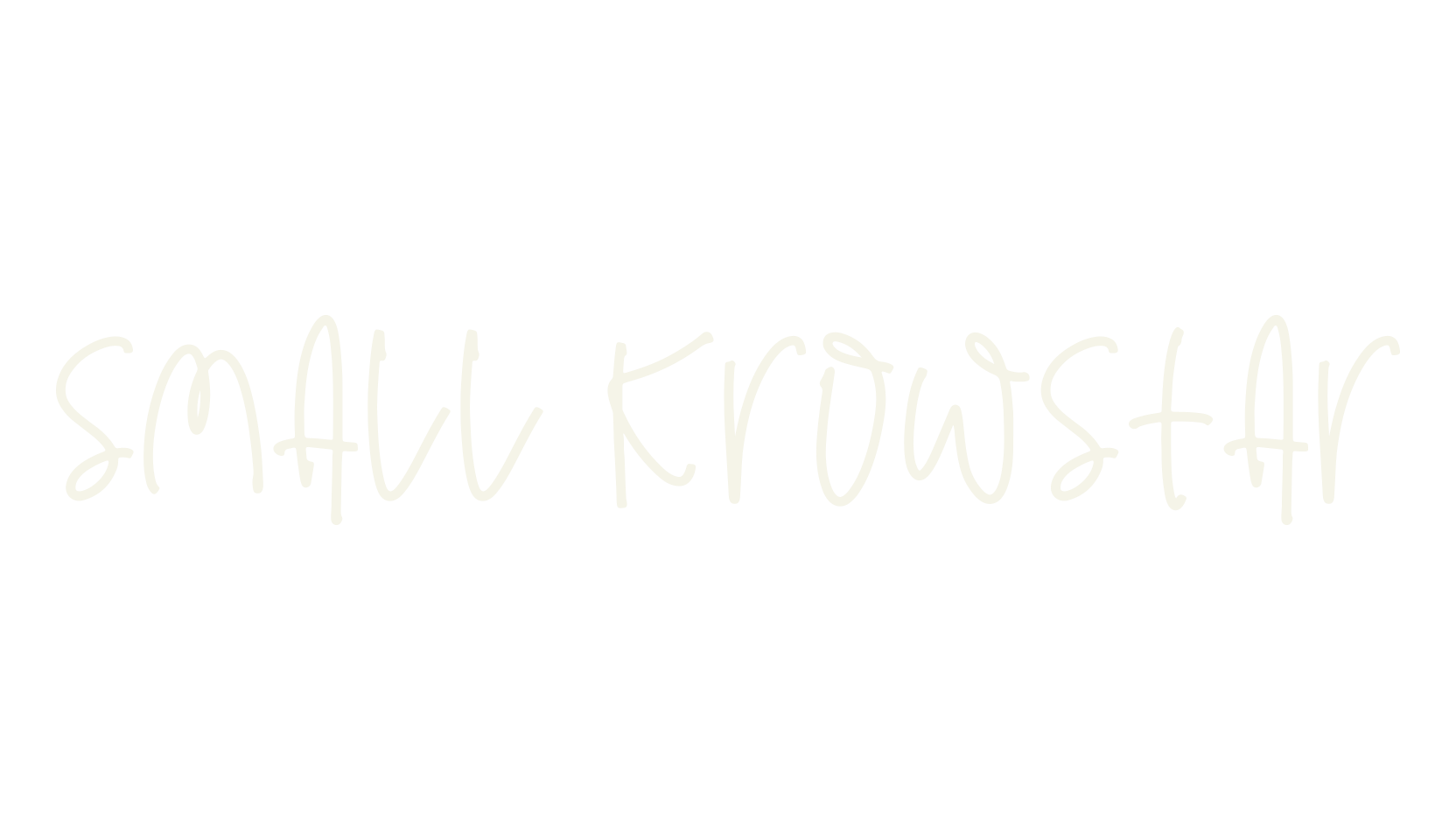 Small Krowstar, script font preview