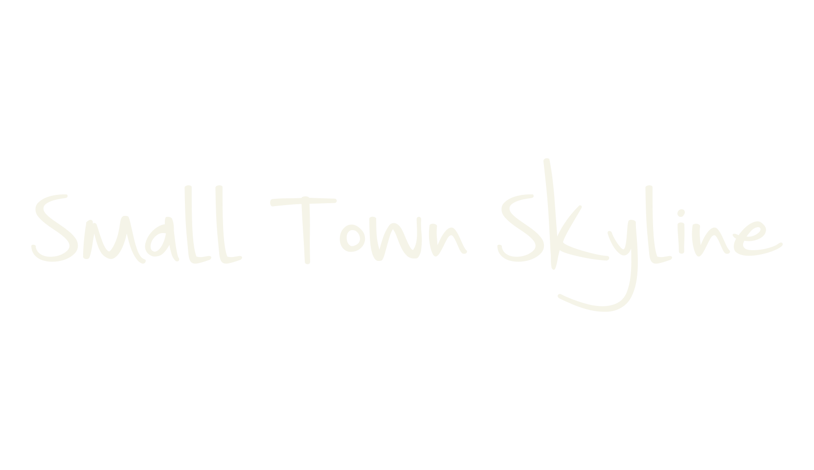 Small Town Skyline, handwritten font preview