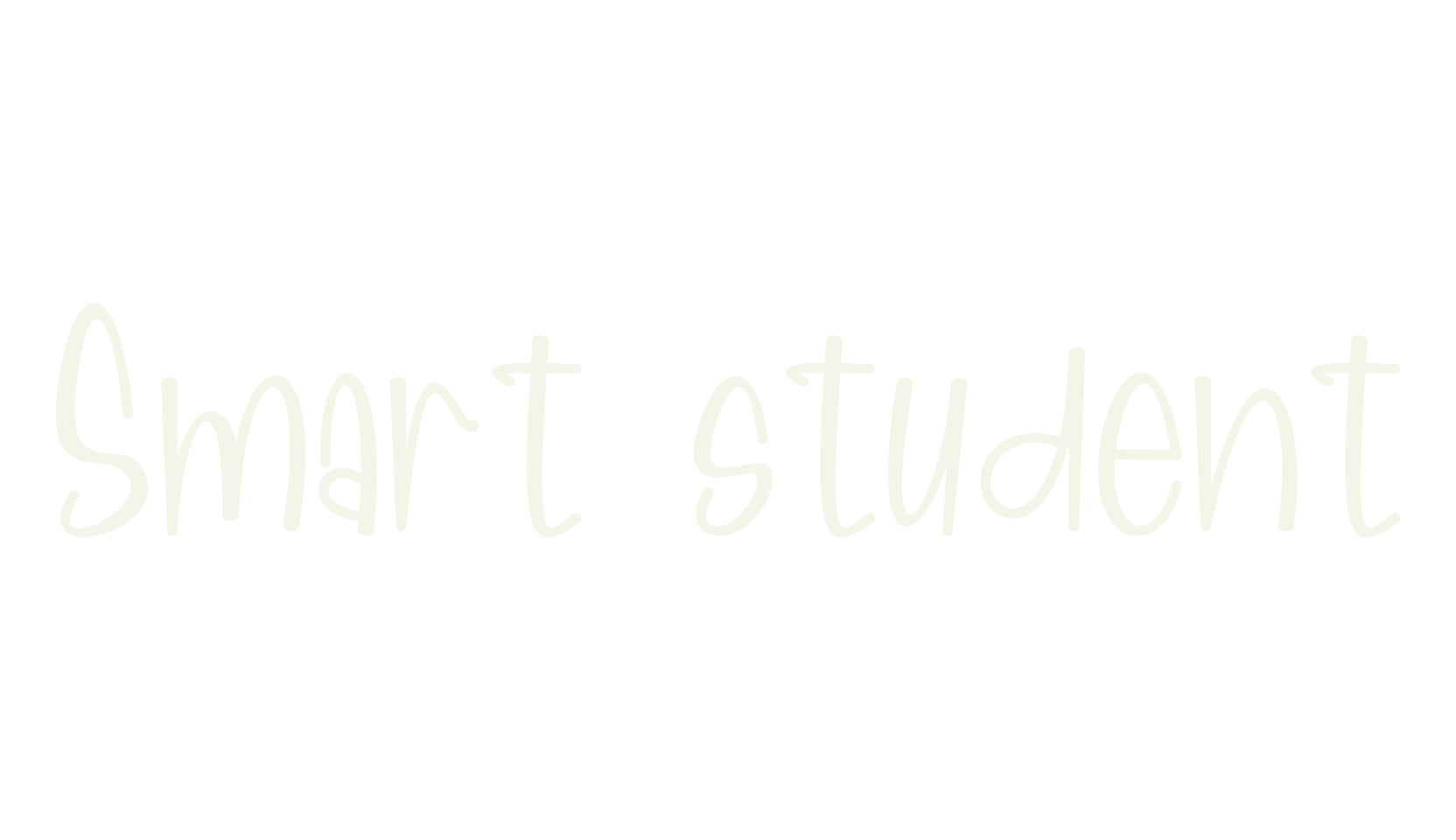 Smart student, cute font preview