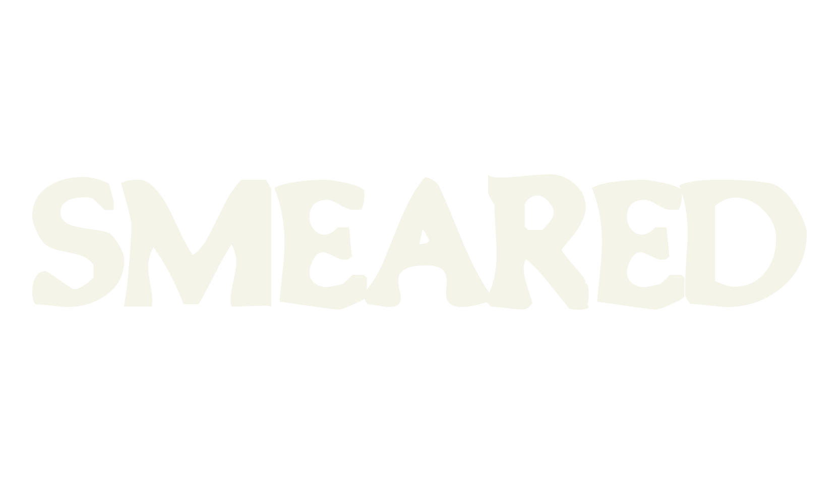 Smeared, decorative font preview