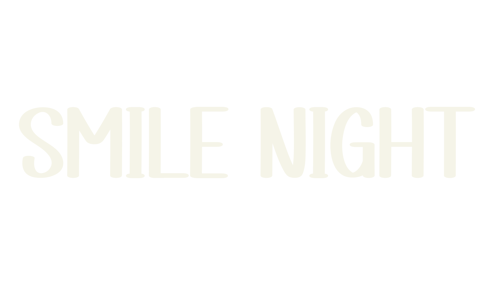 Smile Night, script font preview