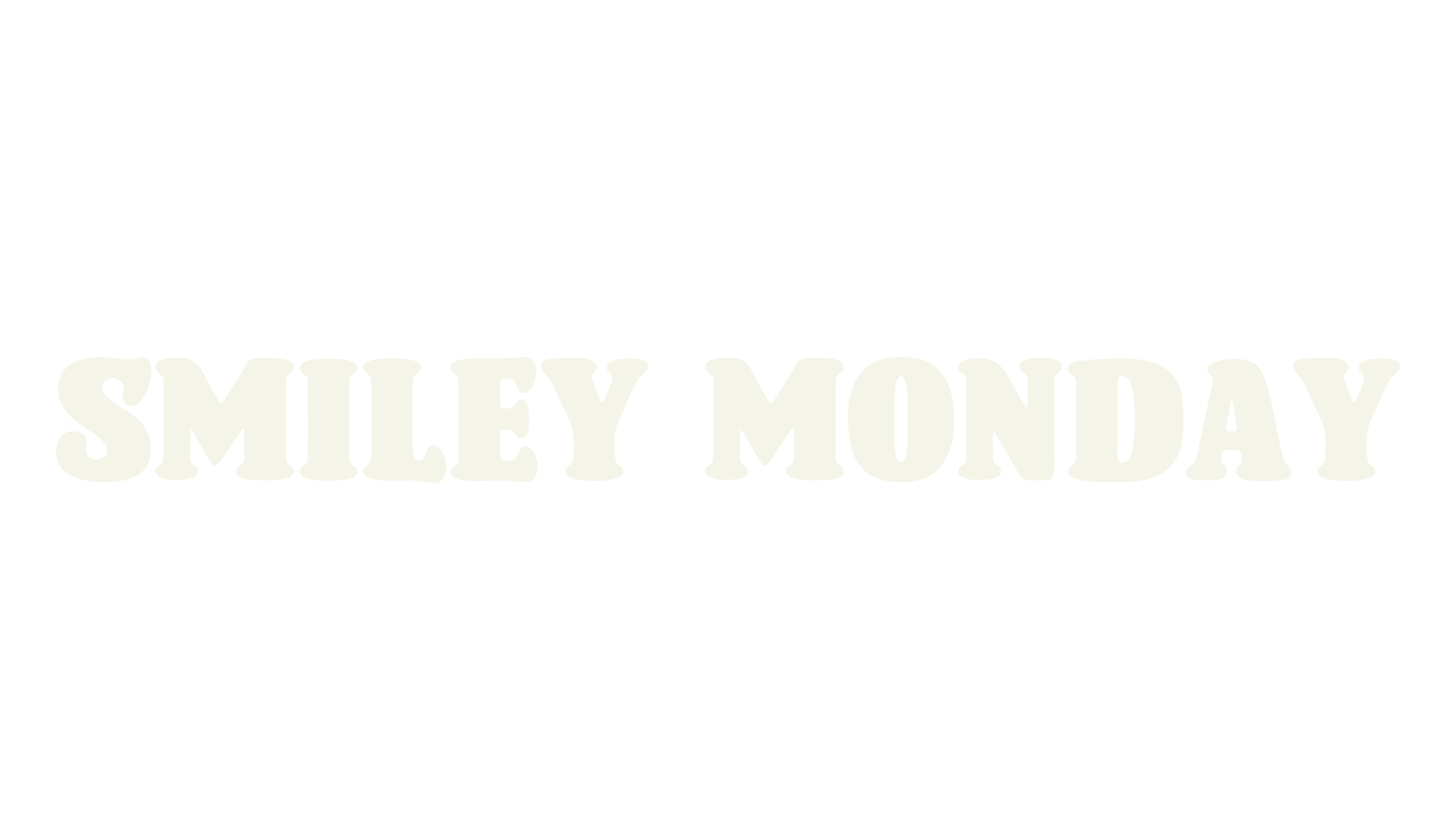 Smiley Monday, serif font preview