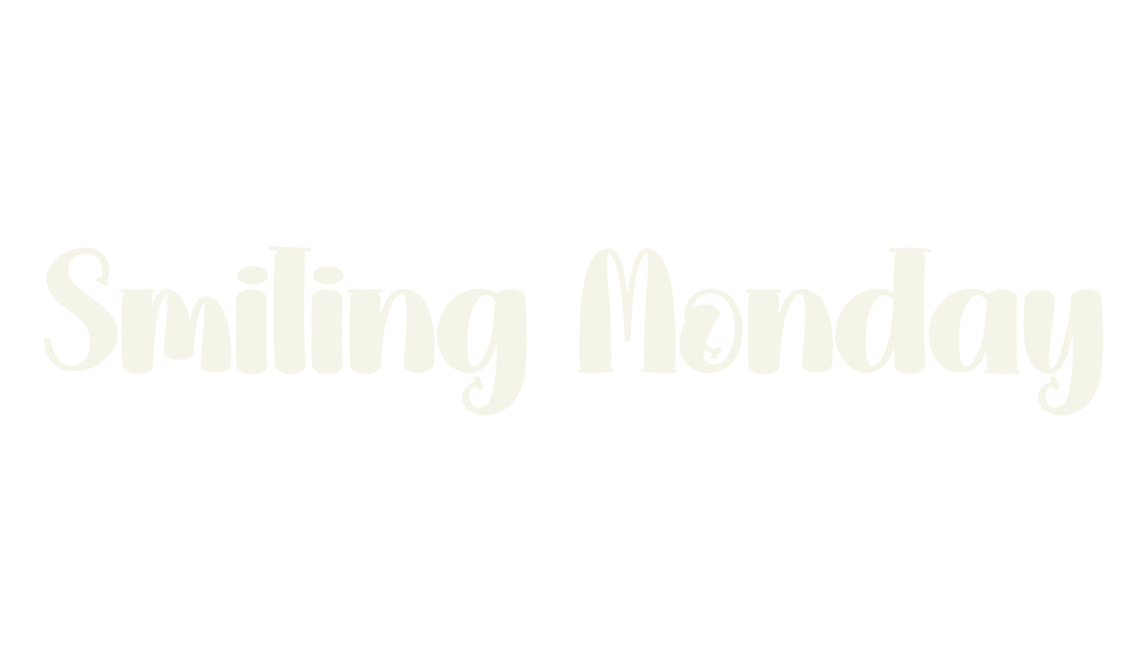 Smiling Monday, modern font preview