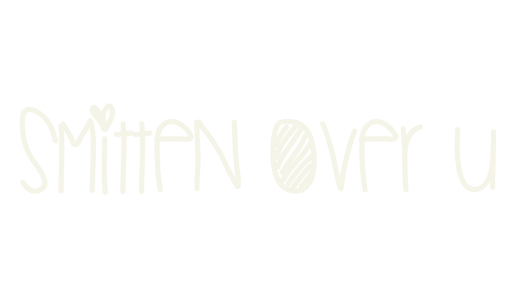 Smitten Over U, handwritten font preview