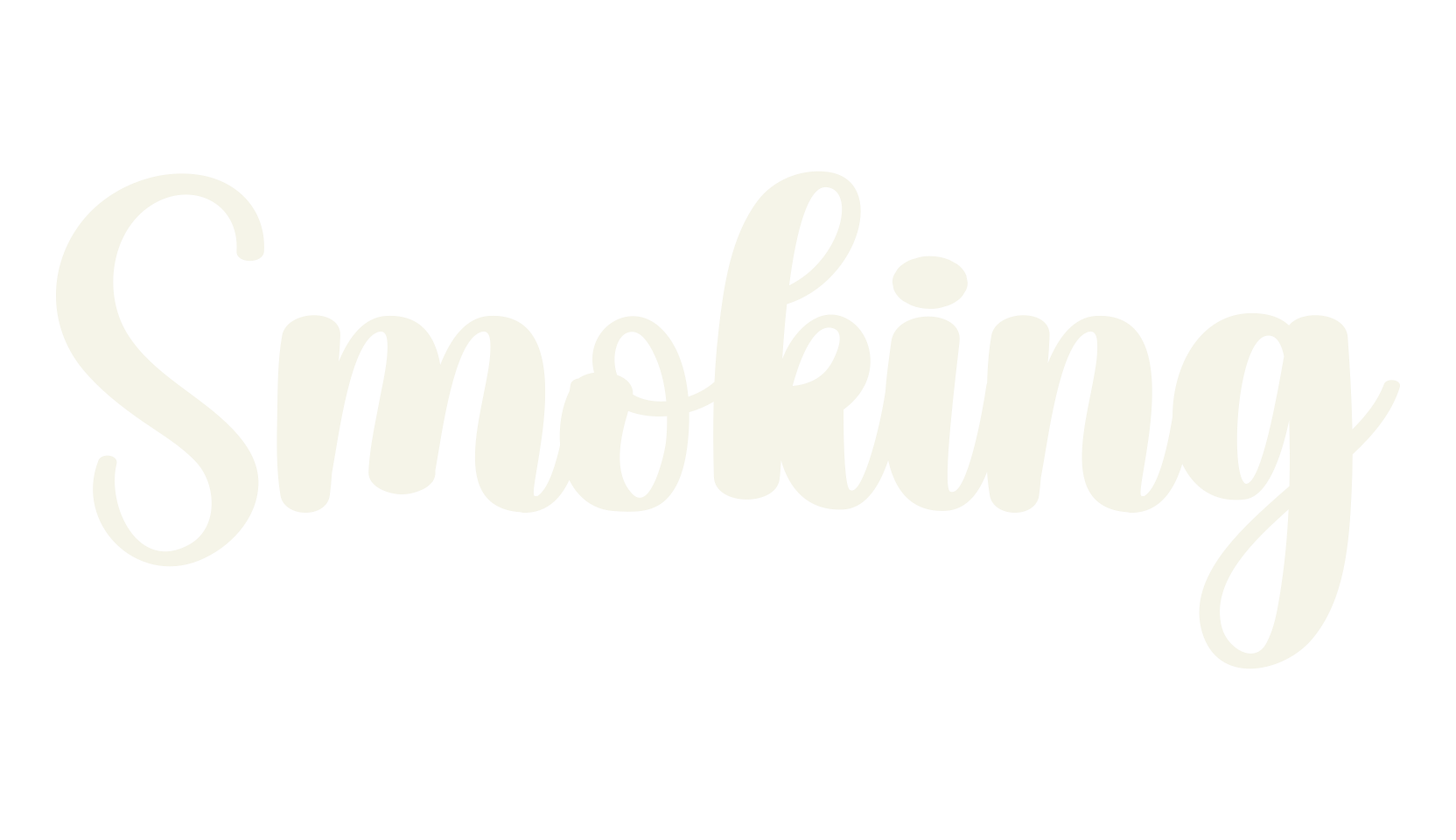 Smoking, calligraphy font preview