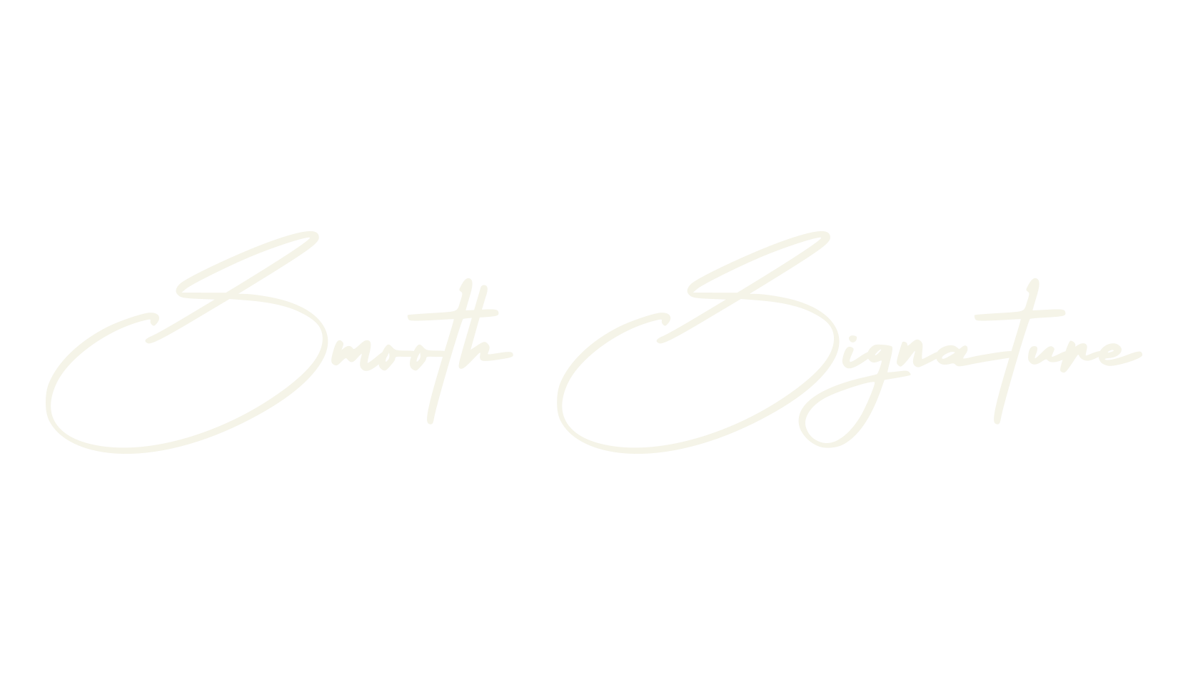 Smooth Signature, signature font preview