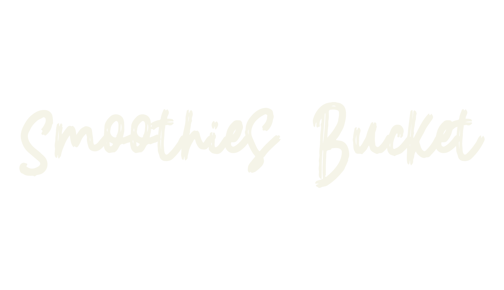 Smoothies Bucket, cursive font preview