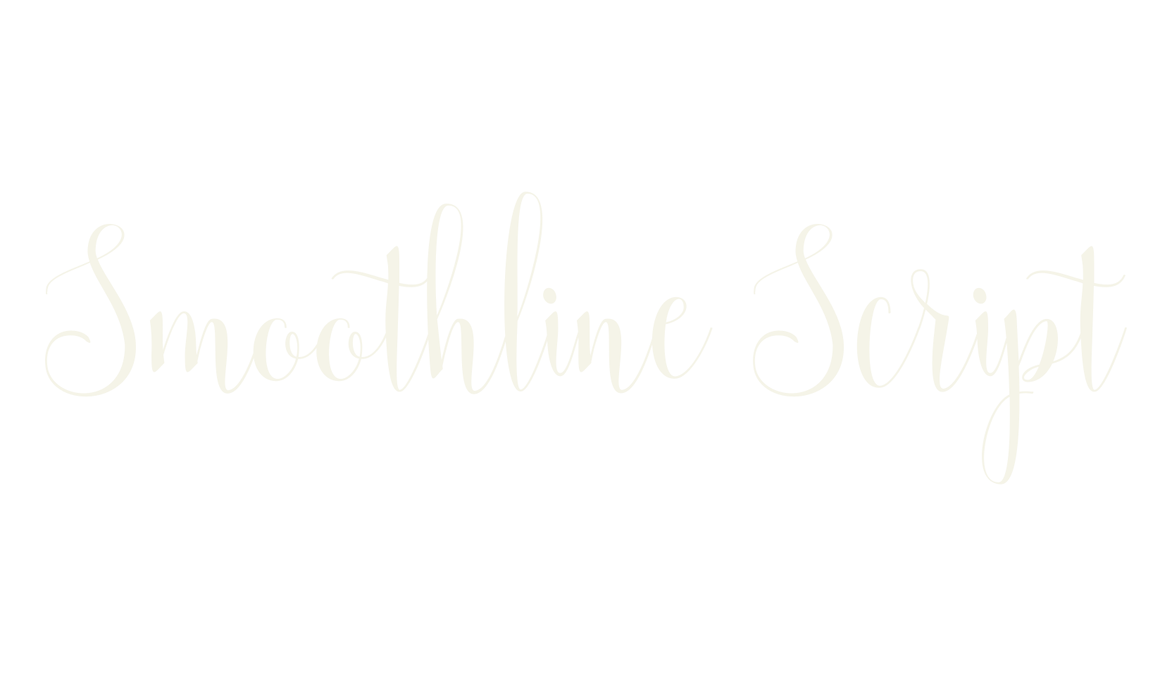 Smoothline Script, script font preview