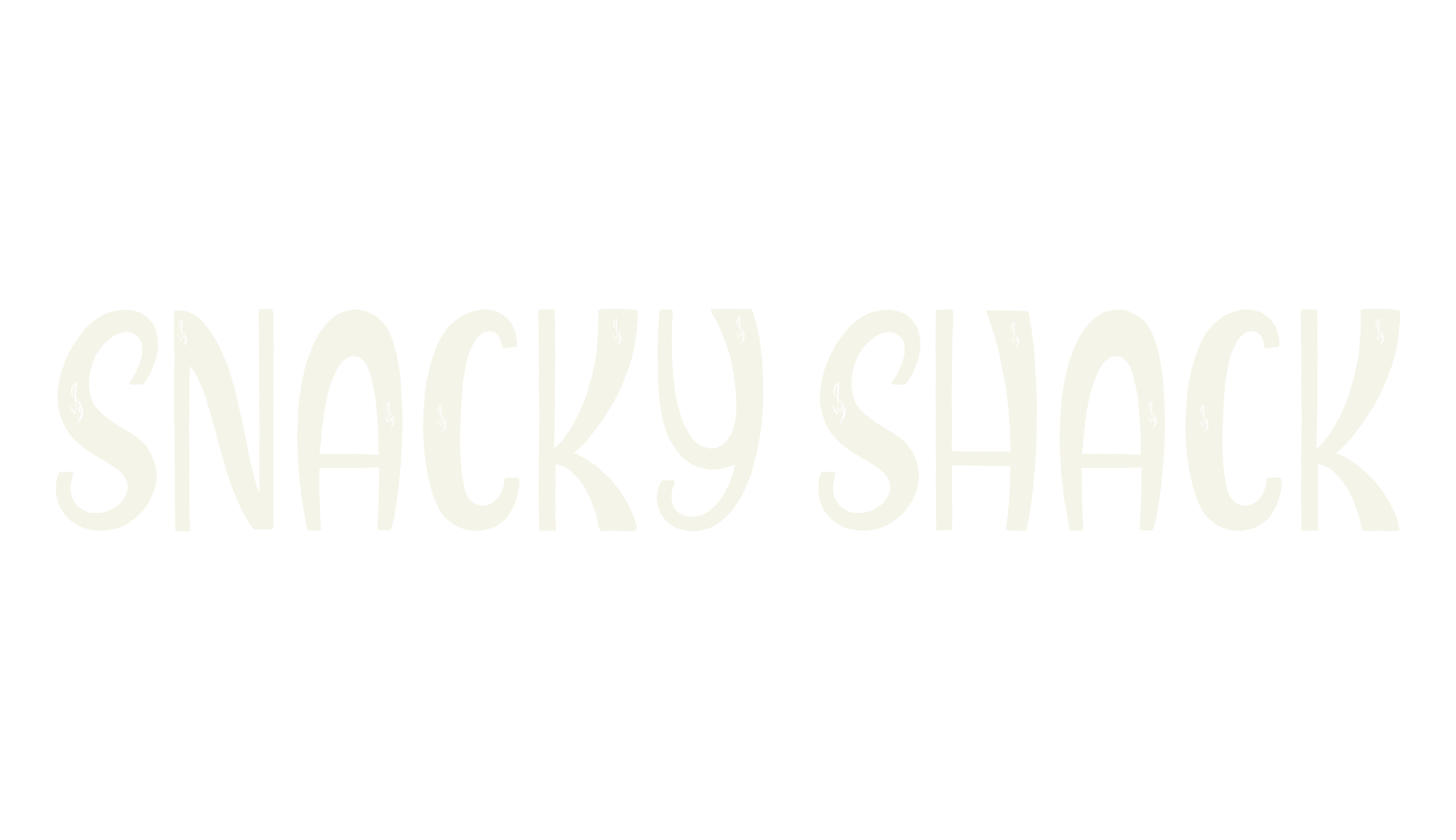 Snacky Shack, handwritten font preview