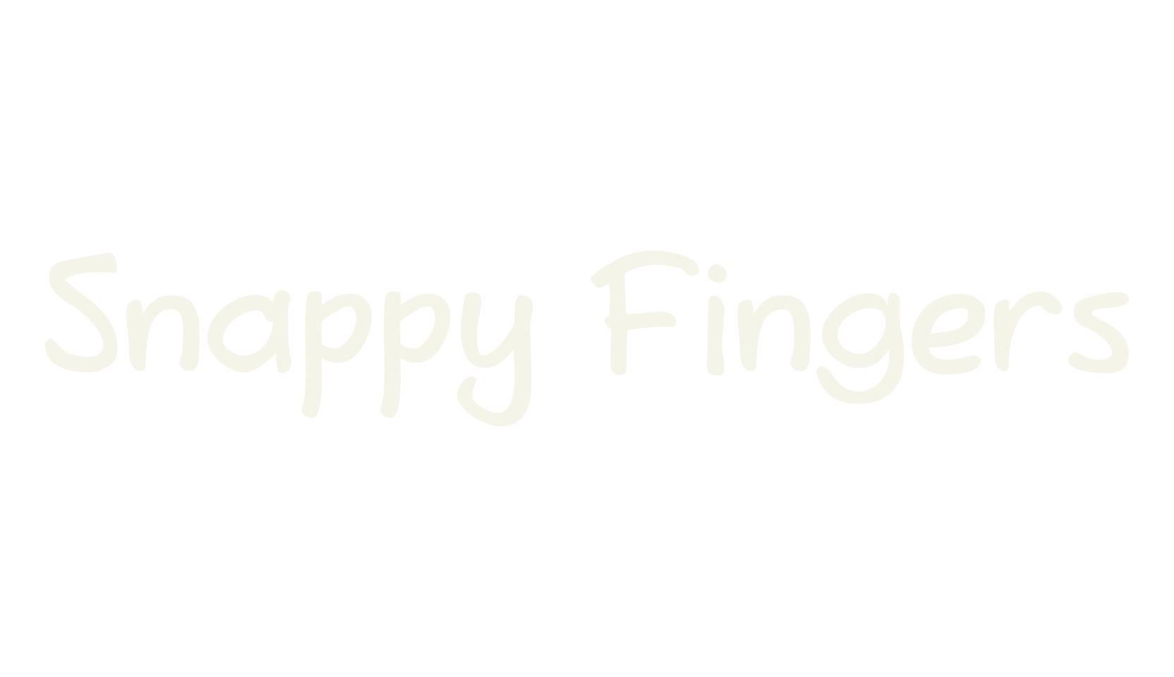 Snappy Fingers, handwriting font preview