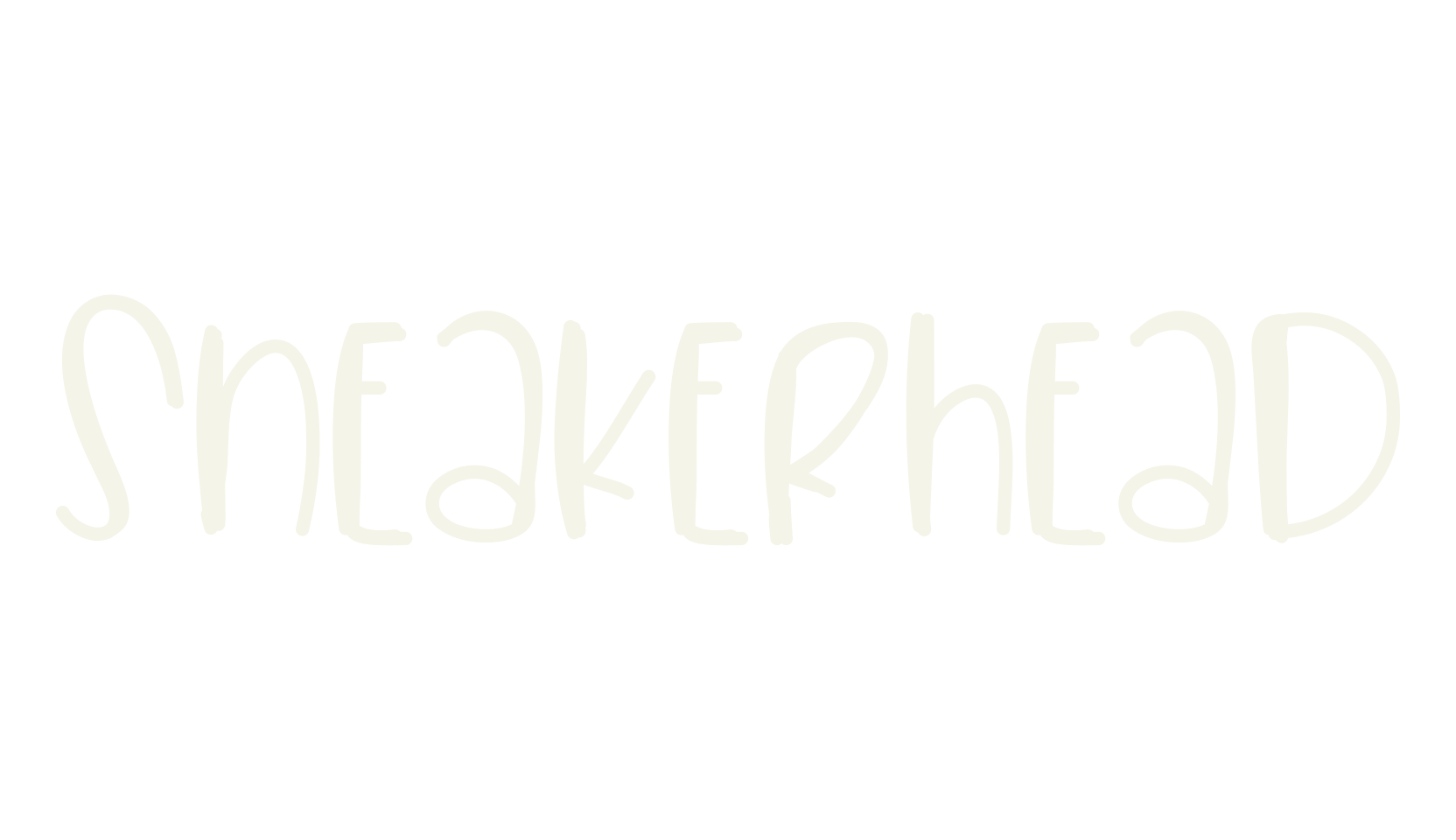 Sneakerhead, handwritten font preview