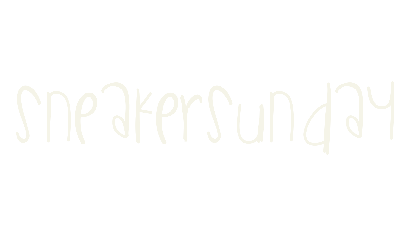 SneakerSunday, handwritten font preview