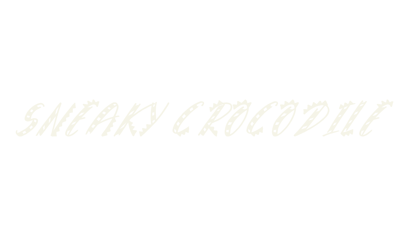 Sneaky Crocodile, handwritten font preview