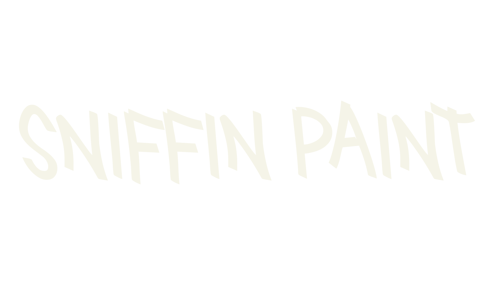 Sniffin Paint, handwritten font preview
