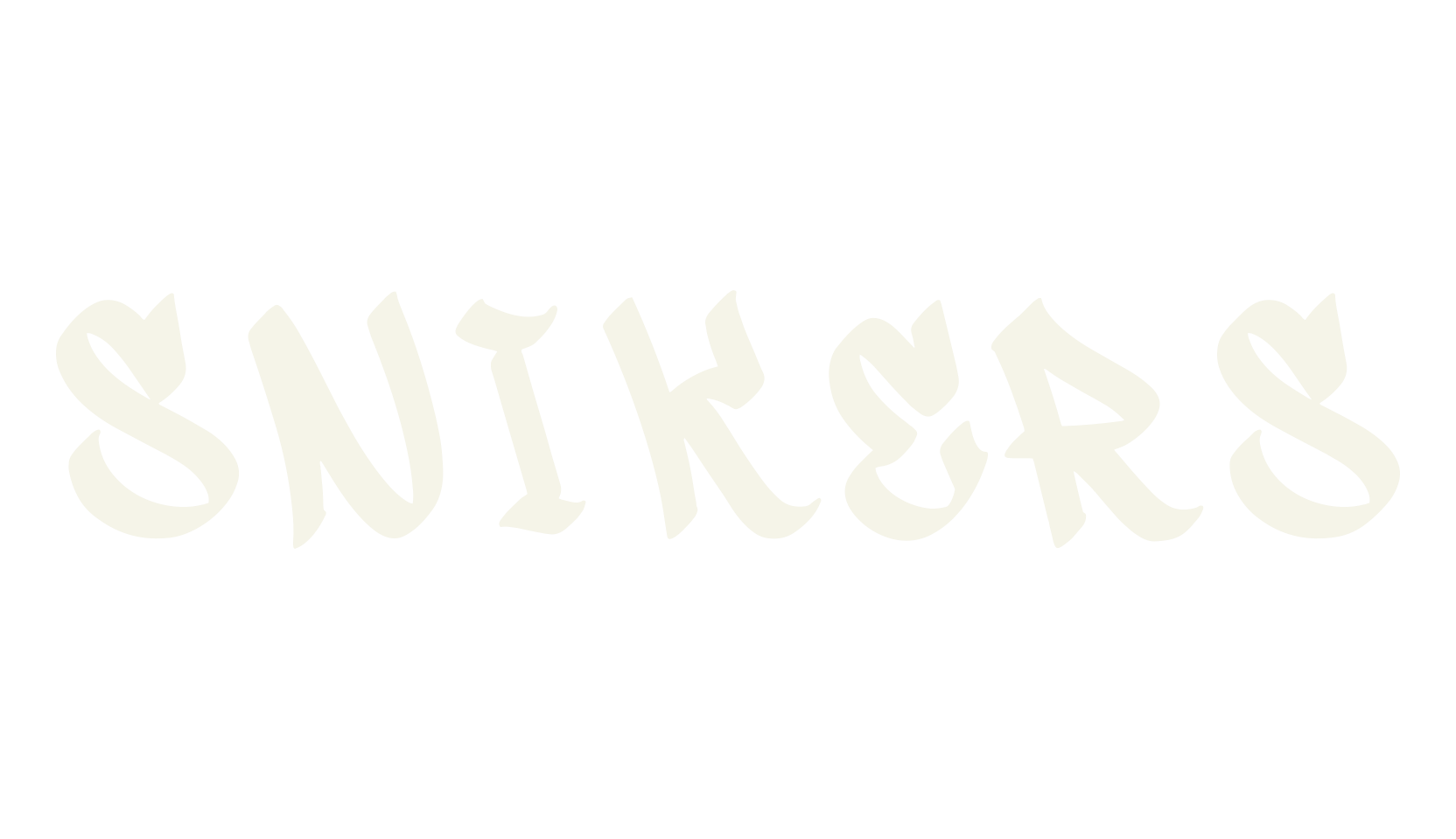 Snikers, graffiti font preview