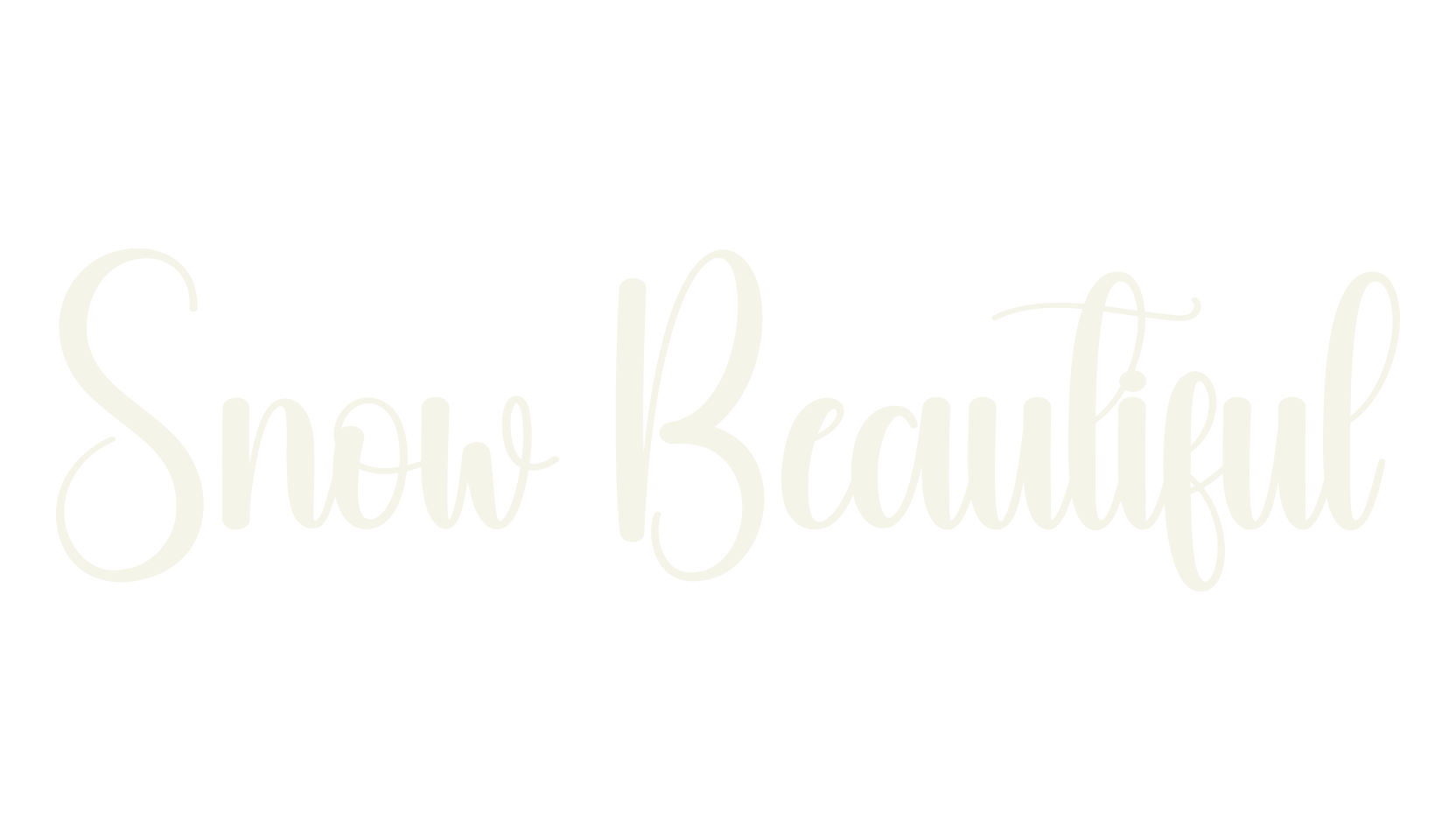 Snow Beautiful, calligraphy font preview