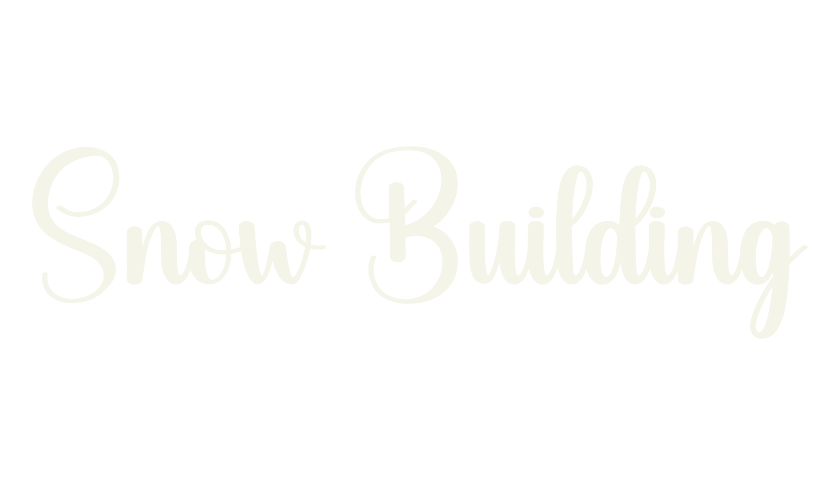Snow Building, calligraphy font preview