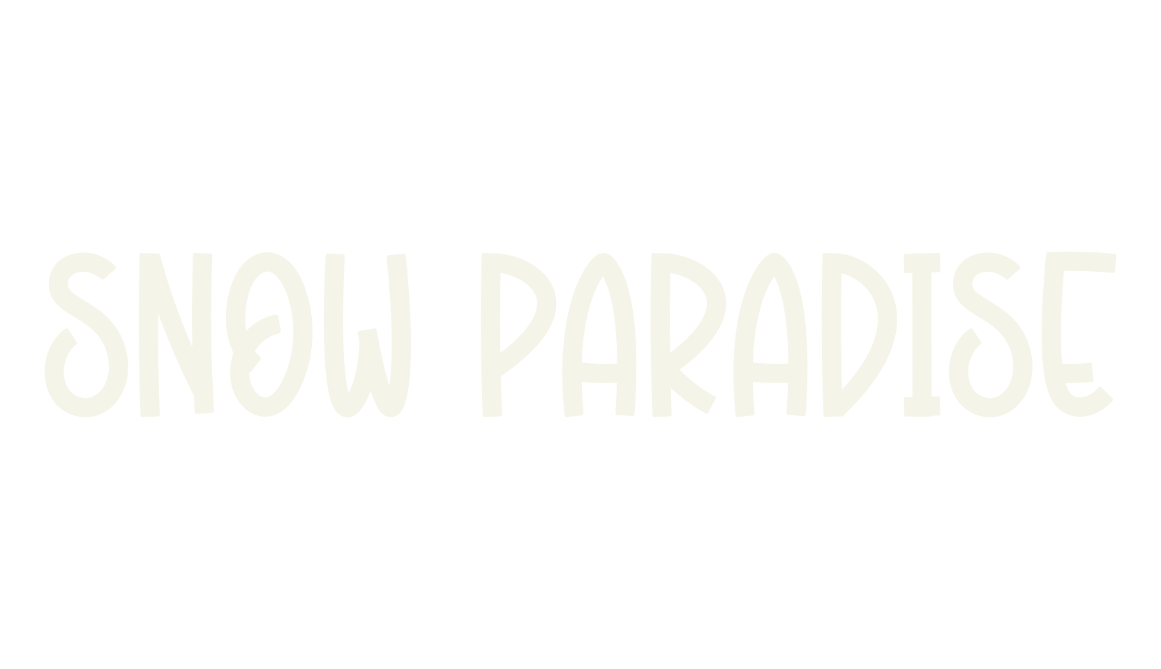 Snow Paradise, script font preview
