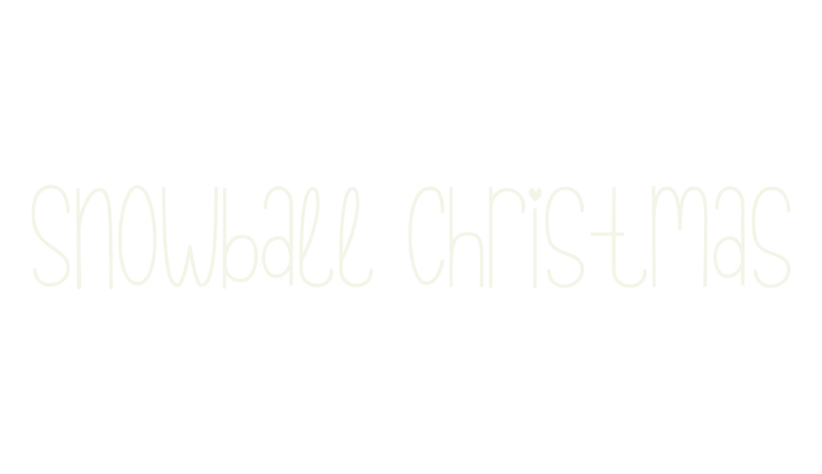 Snowball Christmas, handwriting font preview