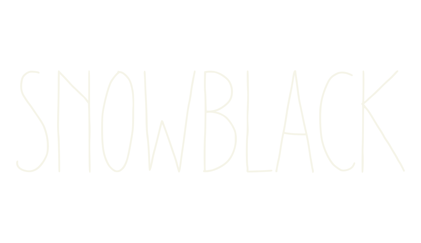 Snowblack, thin font preview