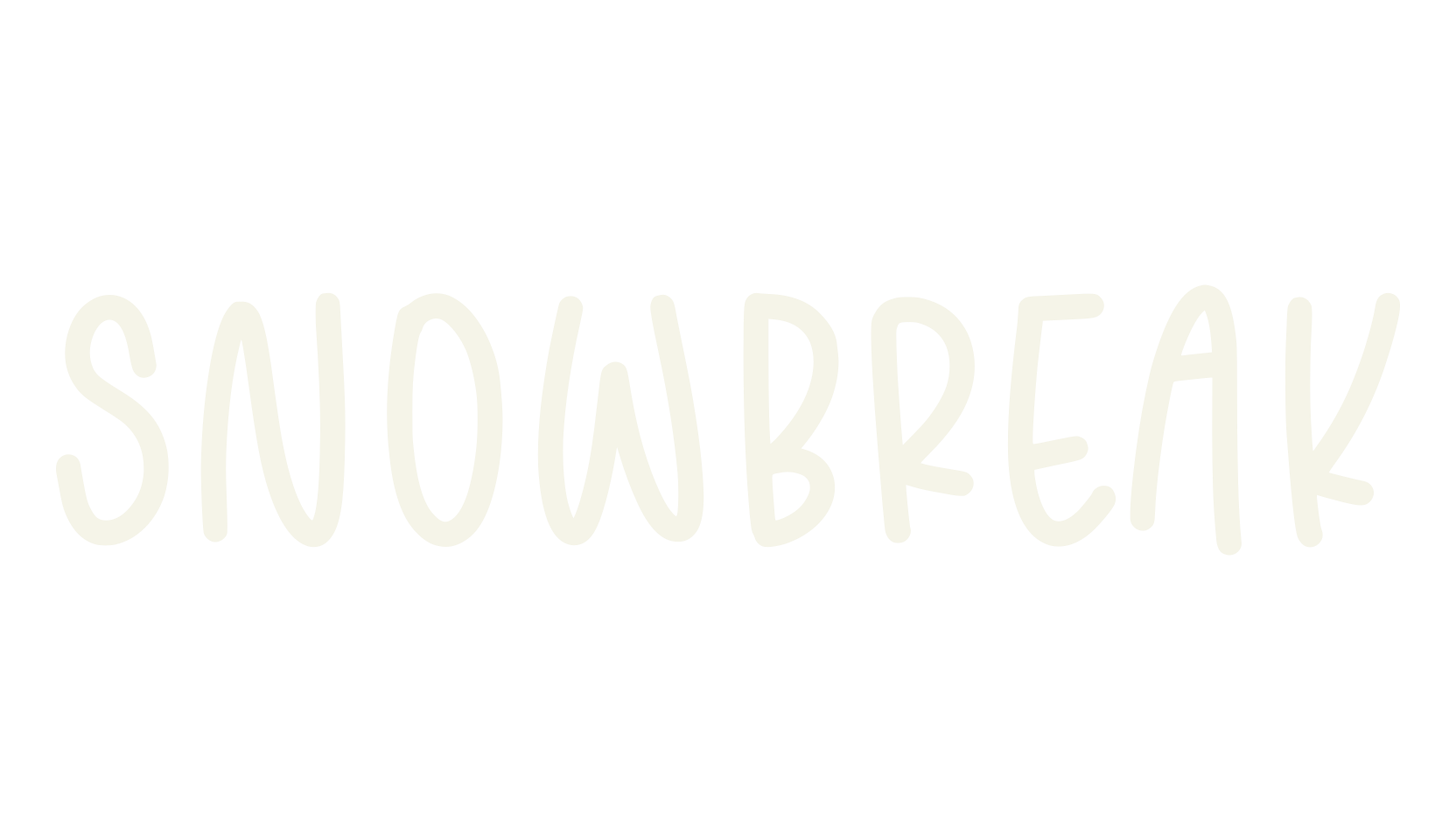 SNOWBREAK, handwritten font preview