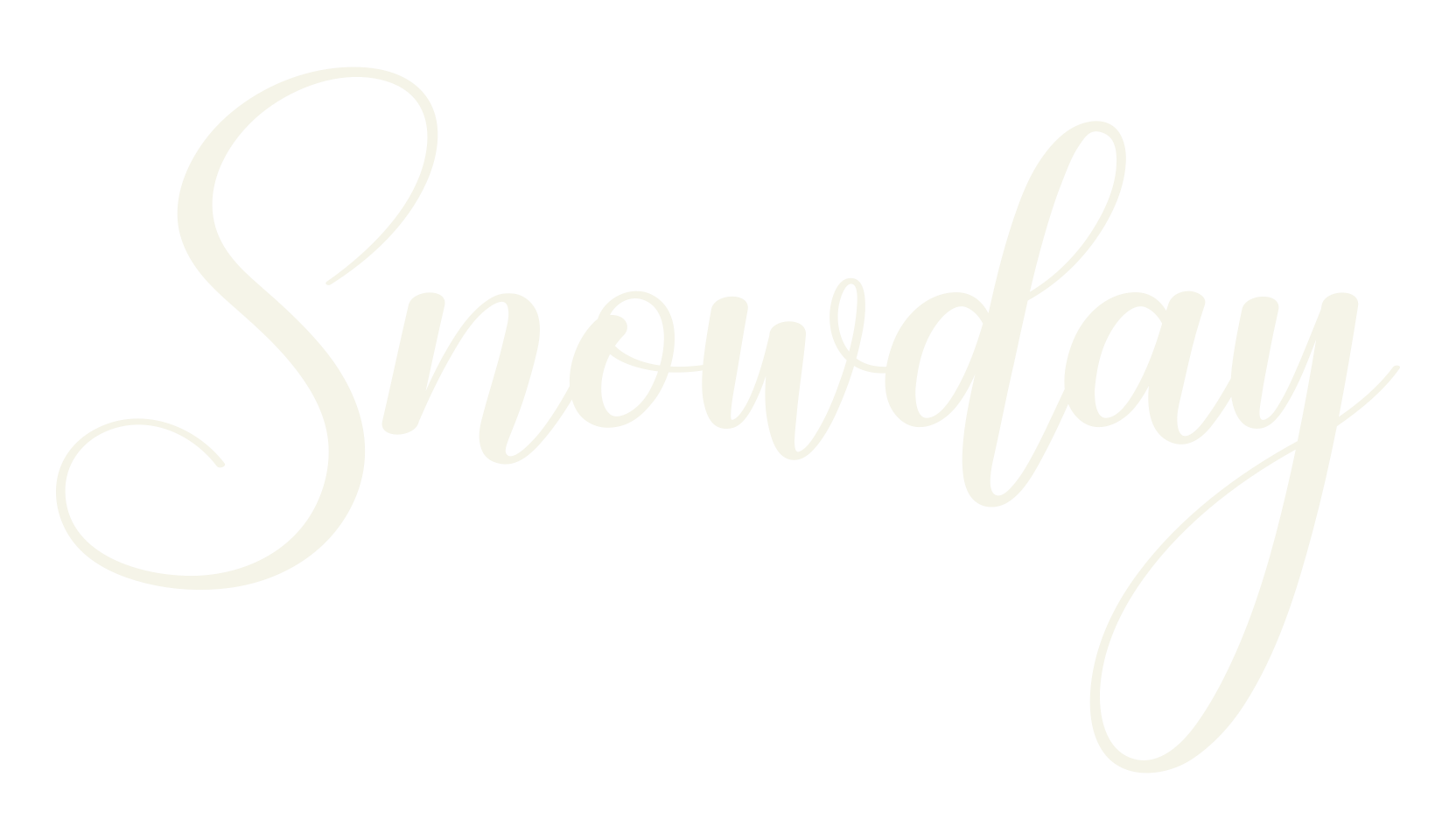 Snowday, calligraphy font preview