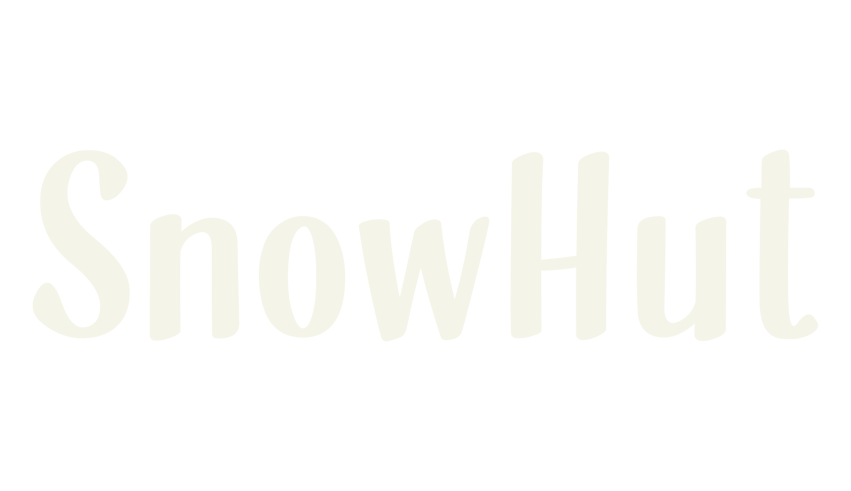 SnowHut, lettering font preview