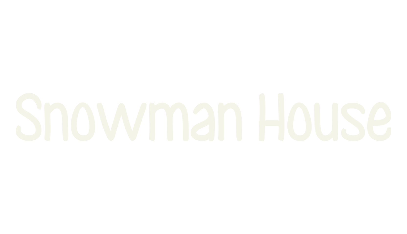 Snowman House, cute font preview