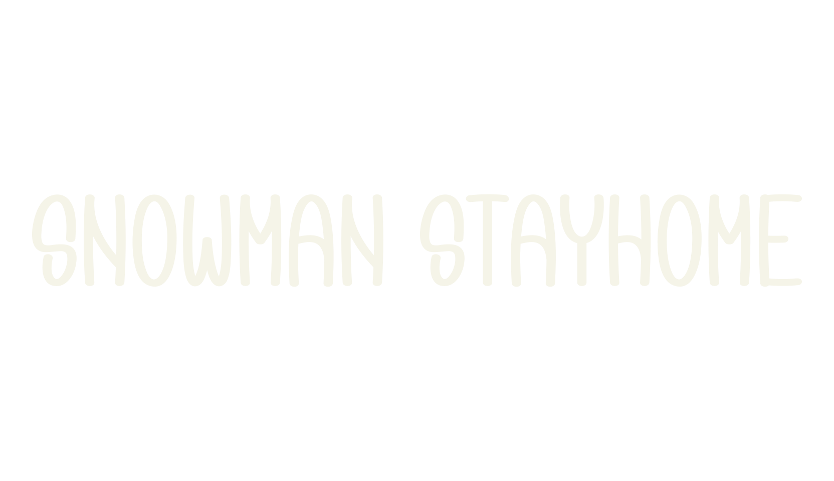 Snowman Stayhome, script font preview