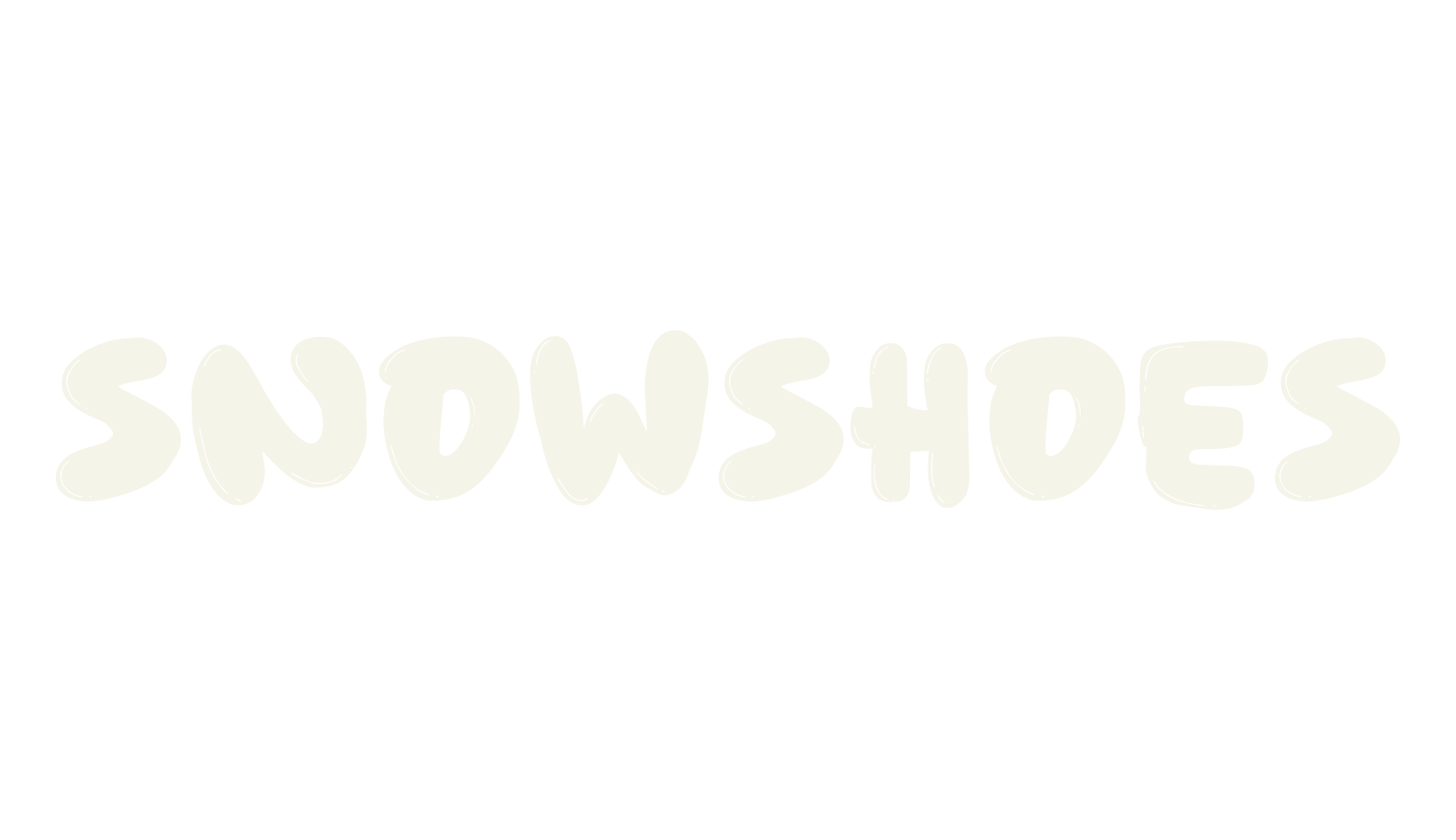 Snowshoes, cute font preview